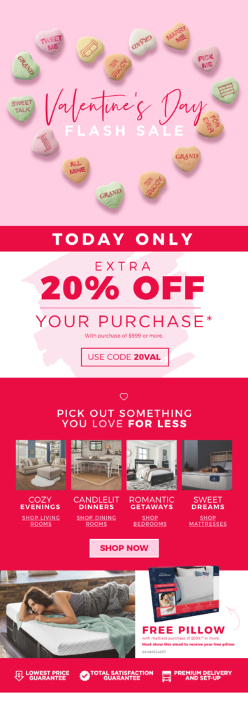Grand Furniture Valentine's Day E-Blast